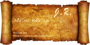 Jász Róza névjegykártya
